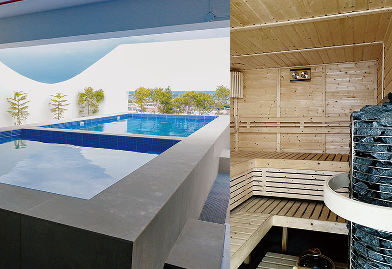 Bể tắm công cộng, bể nước nóng ngoài trời và phòng xông hơi